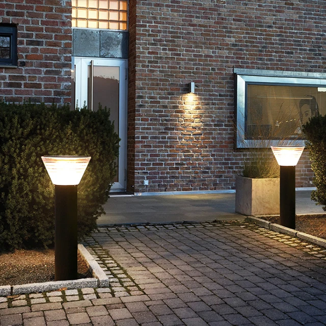 Solar bollard light garden villa lawn outdoor waterproof led
