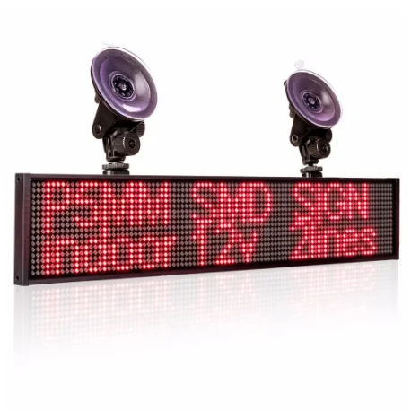 Wifi Indoor LED Sign Panel Message Board 12v Car Scrolling SMD Display Screen with Suction Cups Sucker Chain