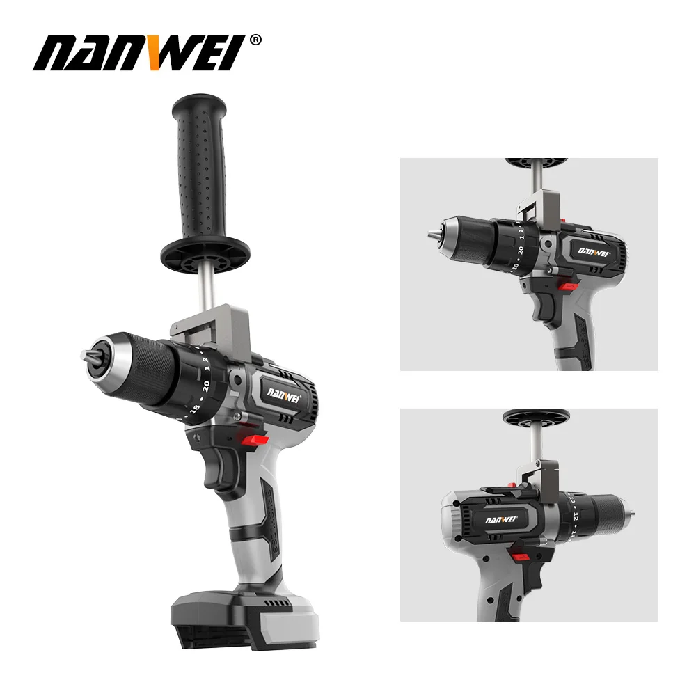 Rechargeable 21V 13mm Brushless Power Tools Large Capacity Lithium Battery 1/2 Metal Collet