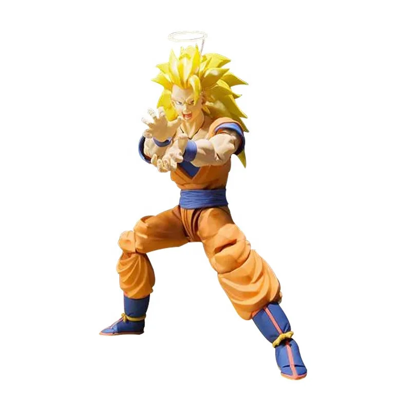 DL3244 NEW Style SHF Dragon-Balls Super Saiyan 3 Son Goku PVC Action Figure Collectible Model Toys changeable gift for kids