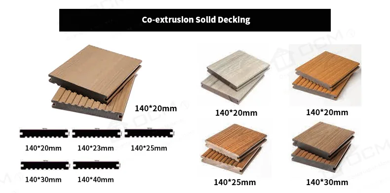 Manufacturer Custom Wholesale Outdoor Co Extruded 3D WPC Decking with Waterproof and Wear-Resistant