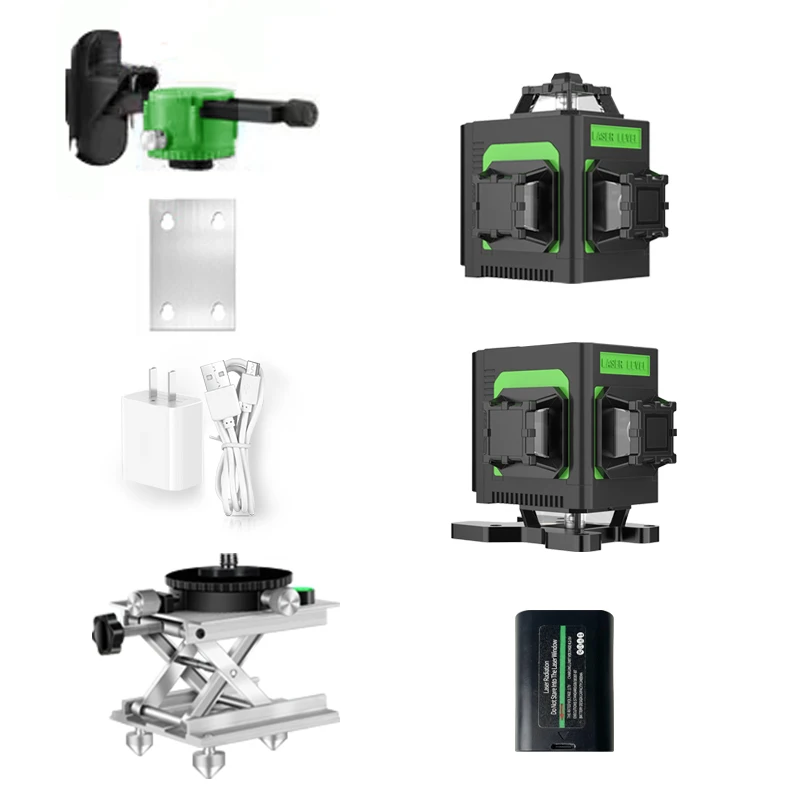 lazer level green beam laser cross 12 line self leveling 3d auto rotary construction nivel laser level 360 degree machine tool
