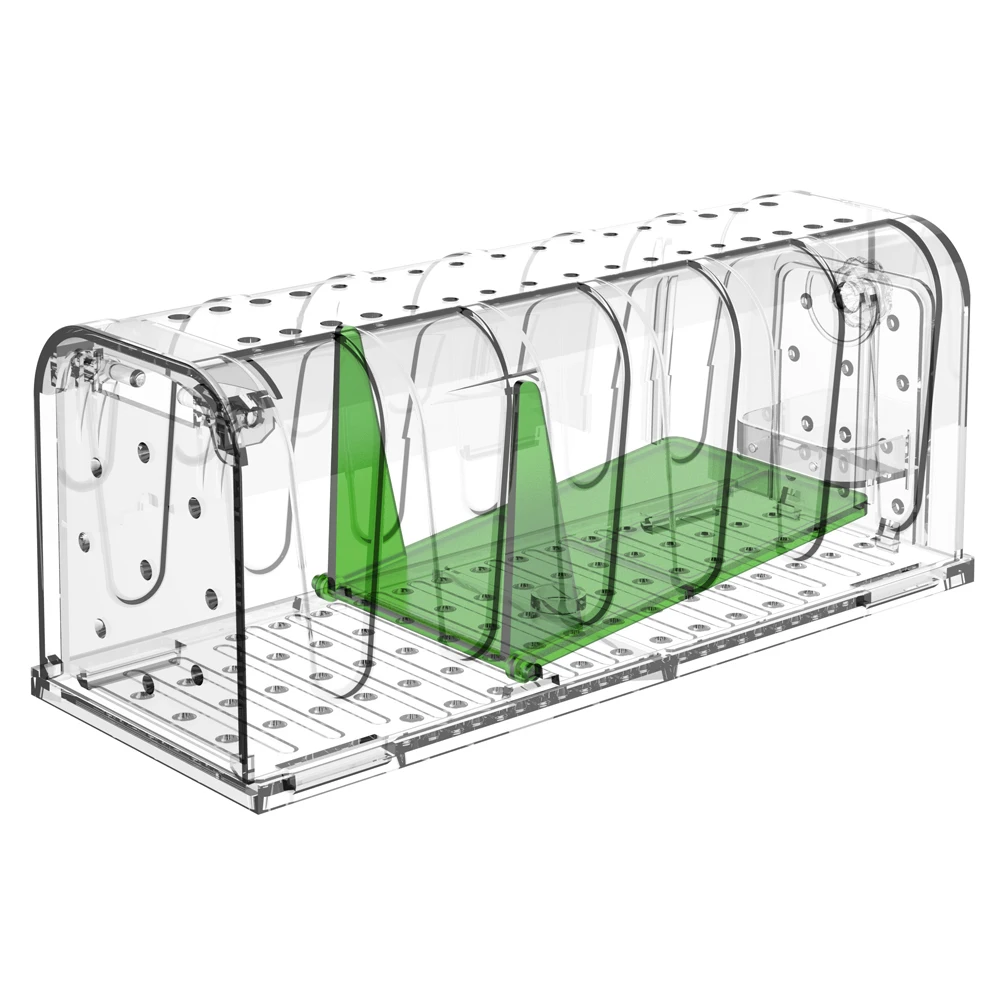 X-Pest reusable transparent mouse traps that work no kill live catch rat mice traps cage plastic humane mouse trap