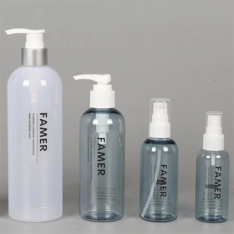 500ML Pet Empty Lotion Pump Spray Cosmetic Bottle Pump Dispenser Shampoo Packaging Gold Sprayer 10ml to 500ml plastic bottle