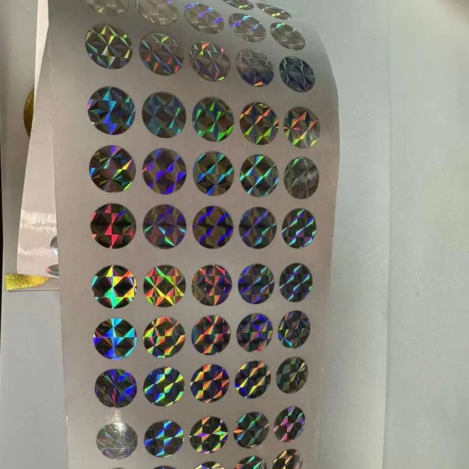 Free Design Custom 2D Laser Hologram Sticker Labels Strong Colorful Industrial Strong Anticounterfeiting Holographic Label