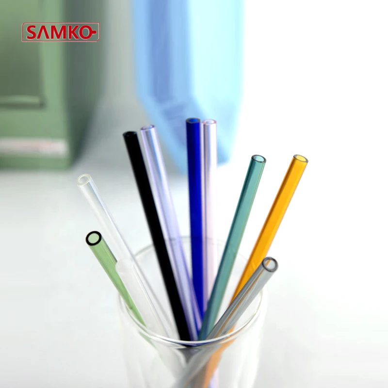 Стеклянные трубочки из пирекс, термостойкие стеклянные трубочки для питья