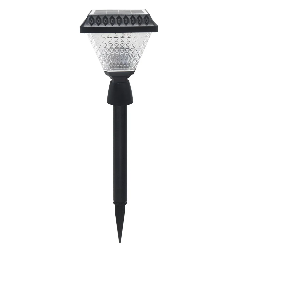 Solar Exterior Lantern Outdoor Post Light Lighting Black Pillar Lamp Fixtures With Patented Pc Cover Lens For Wood Fence Decor