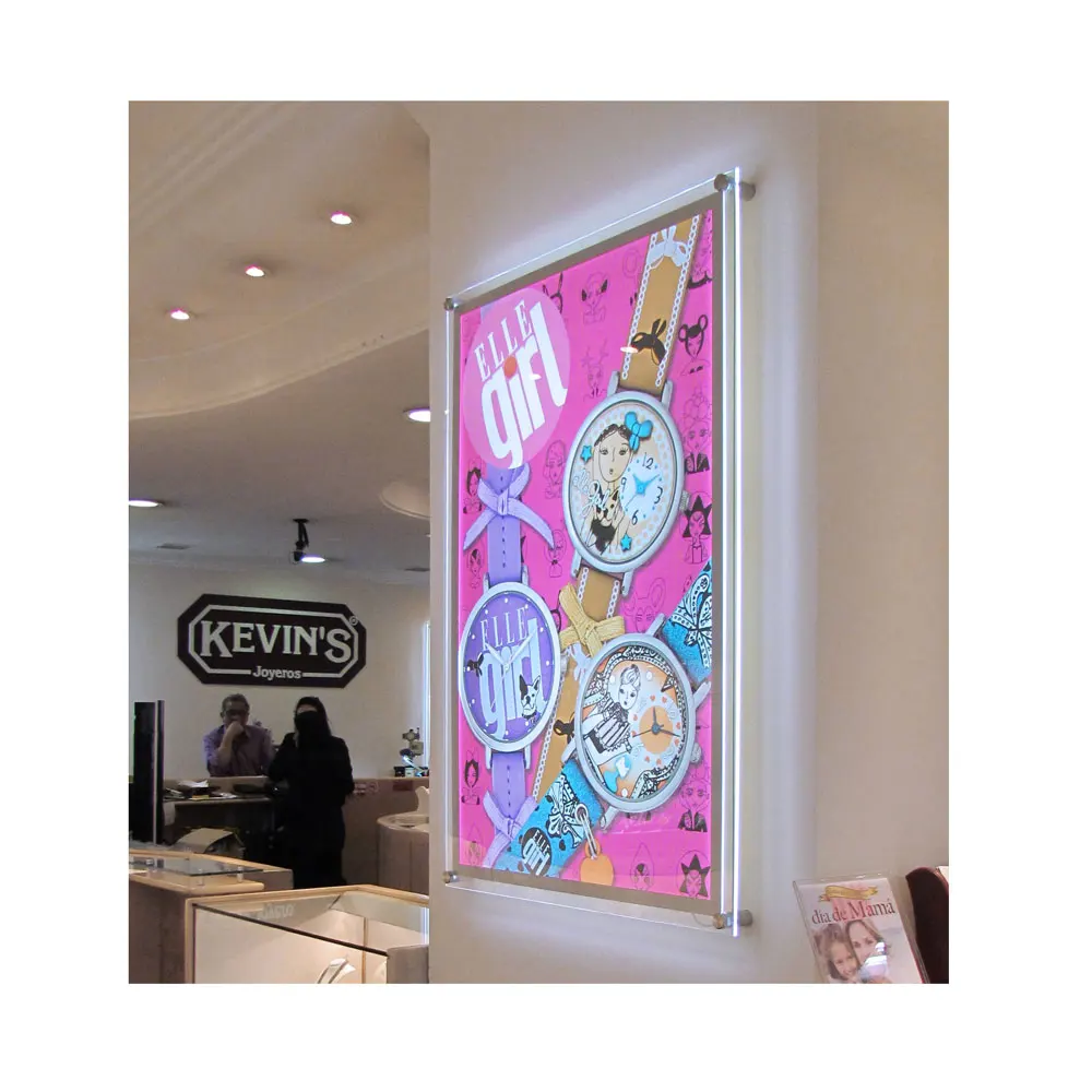 Luxury Commercial LED Crystal Light Box Acrylic LED Display Screen for Theaters Boutiques Advertising Light Boxes
