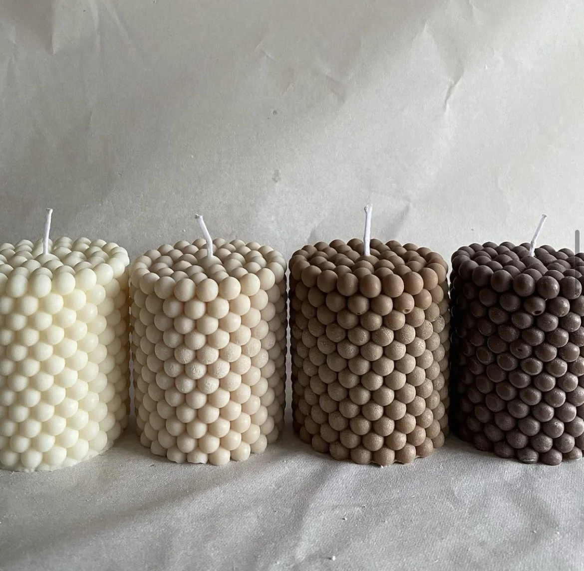 Novelty Luxury Handmade Natural Soy Wax Mini Pearl Bubble Scented Candle for Home Decor Wedding Table Gift Giving