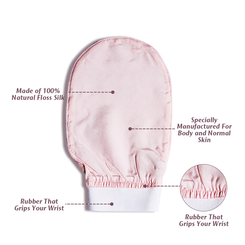 2022 High Quality Peeling Expoliat Exfoliating Cocoon Silk Exfoliate Glove Exfloating Gloves Turkish Bulk