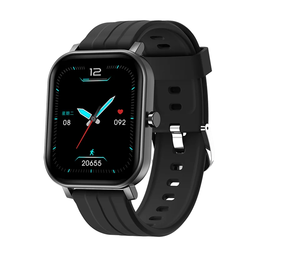 
1.69 Inch Full Touch Square Smart Watch IP67 Waterproof Smartwatch Men Women Fitness Tracker Wristwatch 