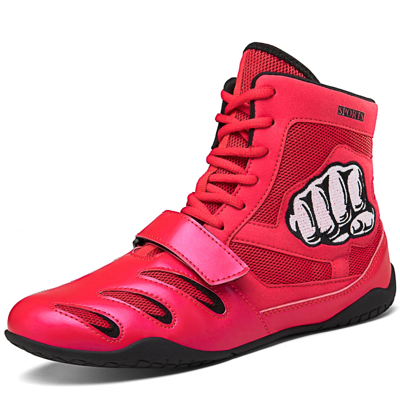 New Design Professional Customized Logo anti slip training boots Wrestling Boxing Shoes
