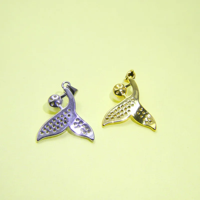 Wholesale Delicate White Imitation Pearl Mermaid Tail Pendant Necklace Copper Zircon Wedding Bridal Jewelry for Women Mother