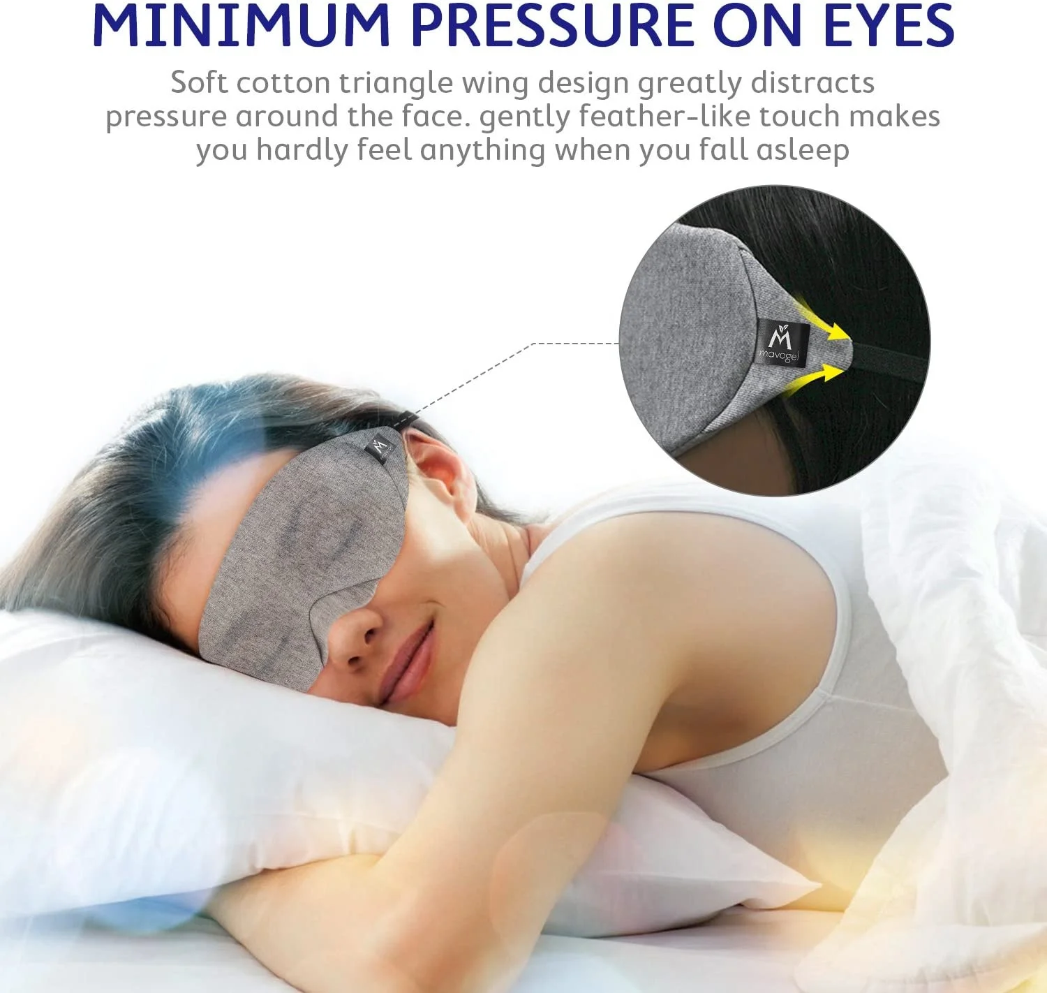 Cotton Sleep Eye Mask Light Blocking Sleep Mask Eye Blinder for Travel/Sleeping/Shift Work