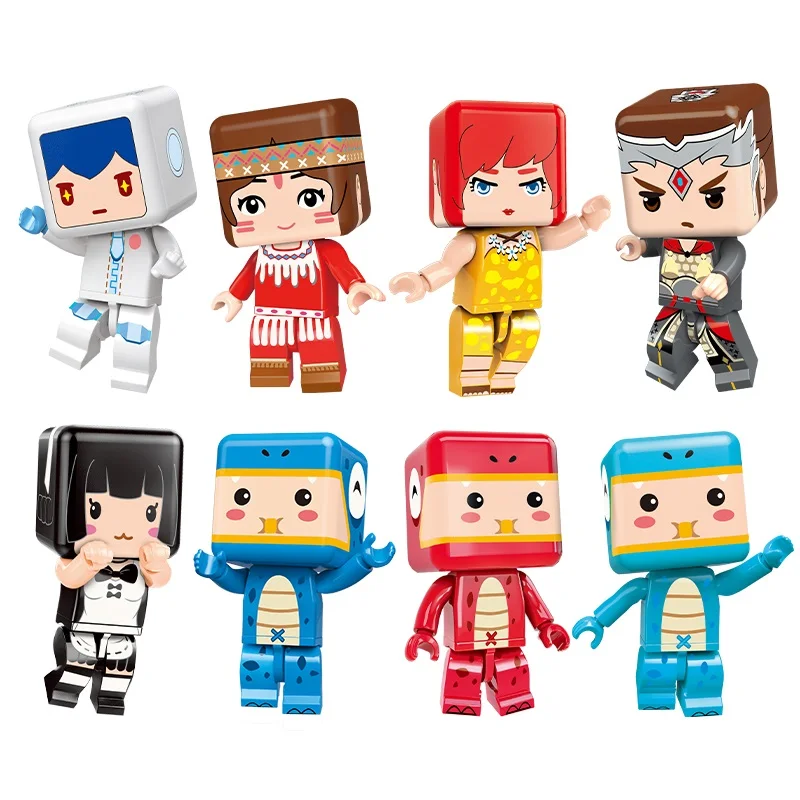 Развивающие строительные блоки My Mini World, пазл для мужчин и женщин для детей, коробка для слепых коробок, сборная детская игрушка ручной работы, модель
