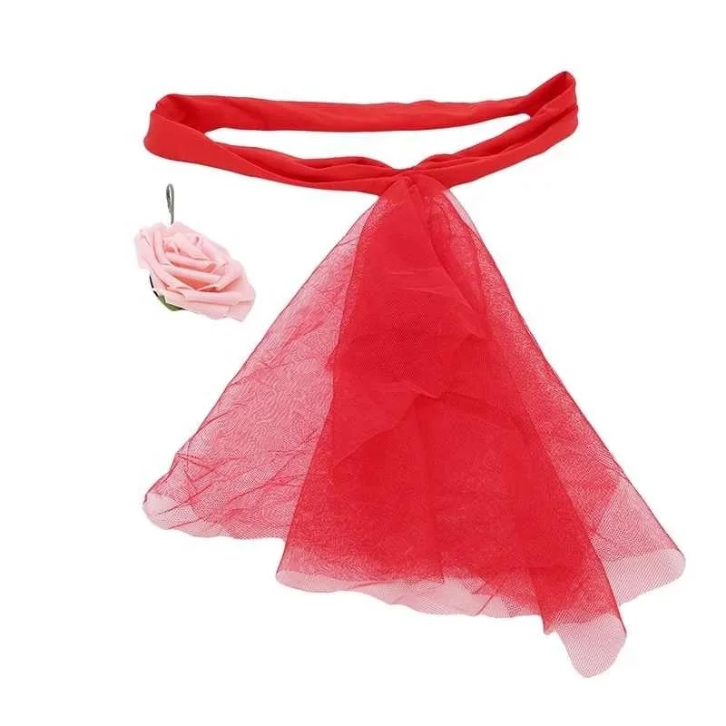 Fashion New Various Colour Spandex Sashes With Rose Ball Artifical Flower And Organza Chair Sash Wedding  Bow Tie Band