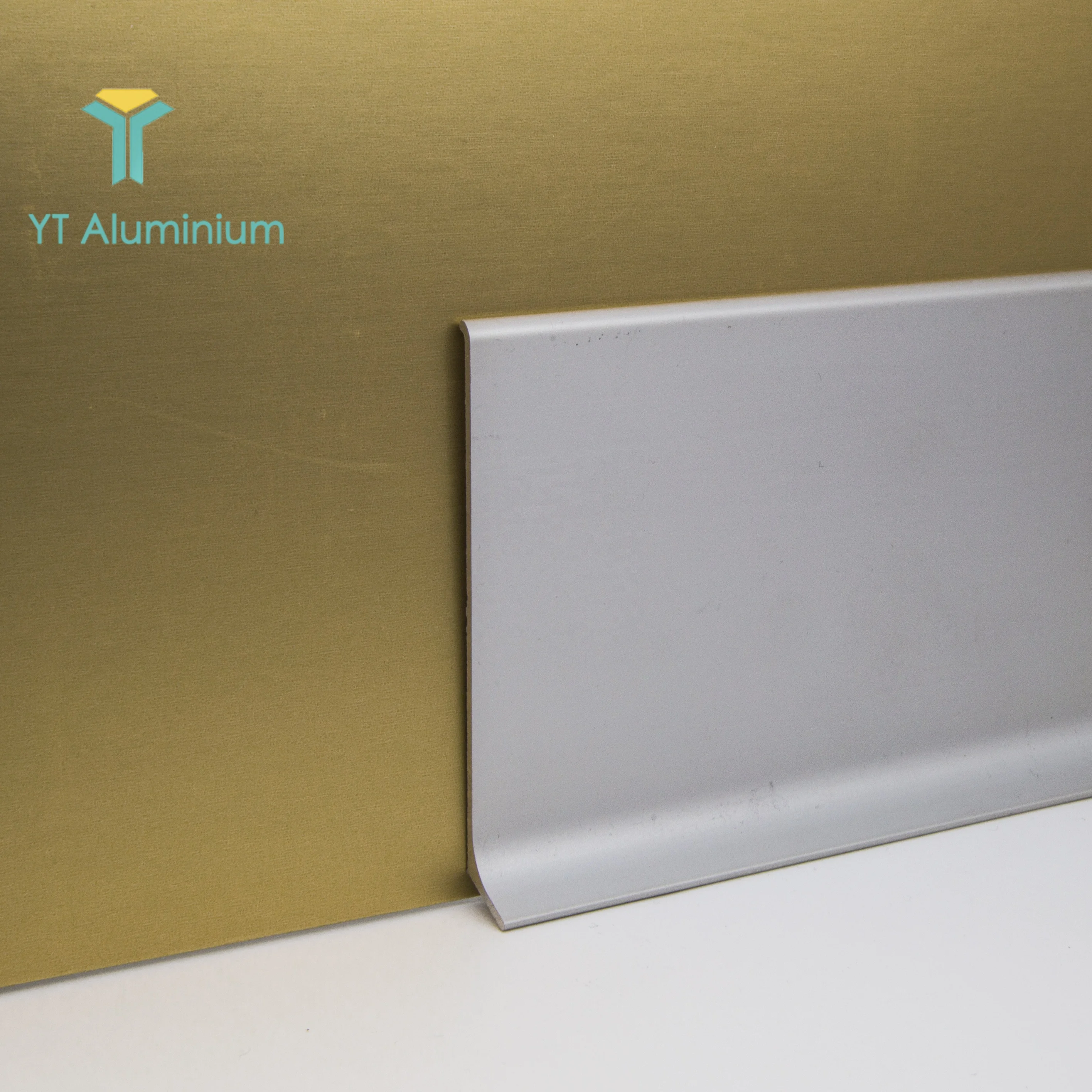 Aluminum Decorative Corner Strip Skirting Board Profile Interior Baseboard Metal Cover Corner Protector