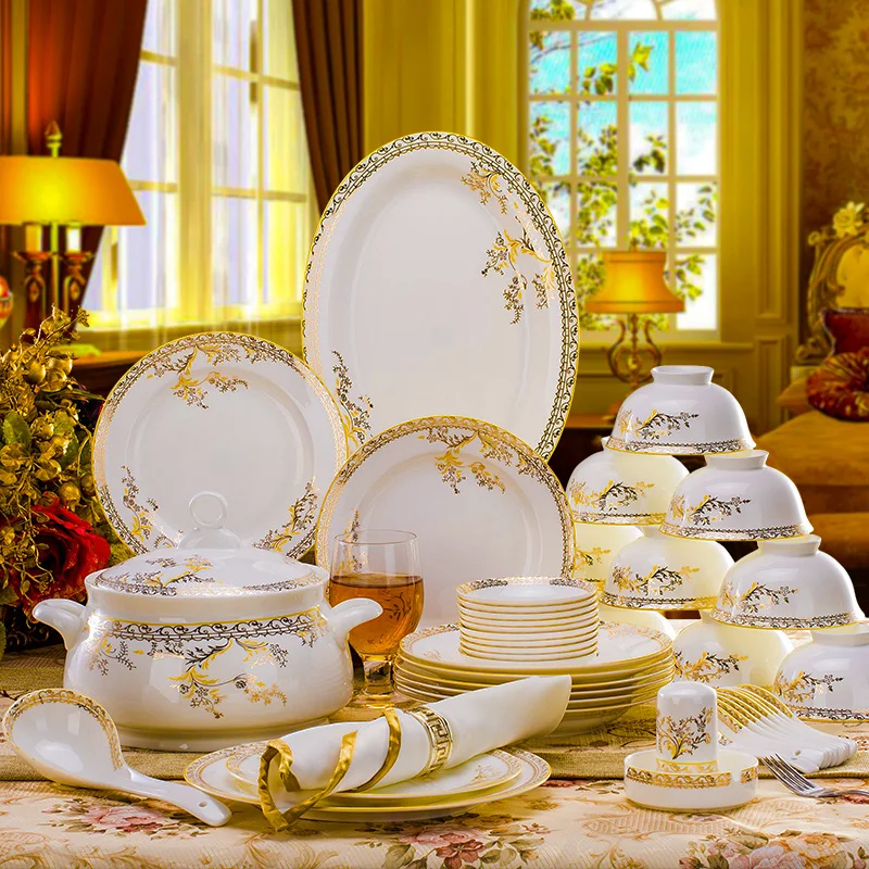 WinWin Brand new ceramic dinner set bonechina blue chinese dinnerware sets with high quality