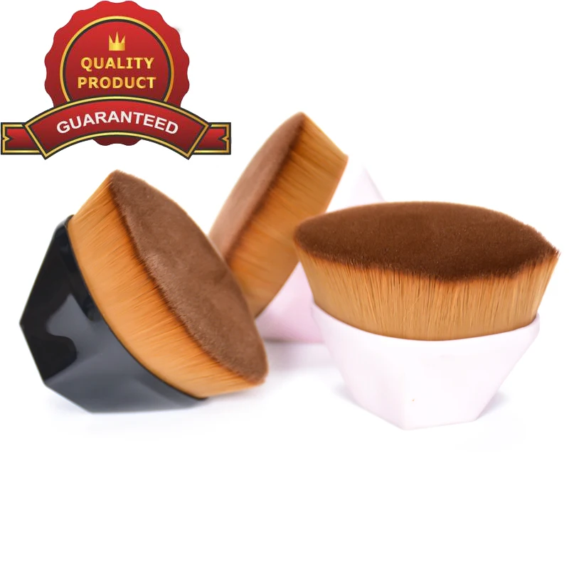 Bk15A Large White Oval Body Face Soft Powder Cosmetic Make Up Brush Makeup Single Luxury Flat Kabuki Foundation Brush