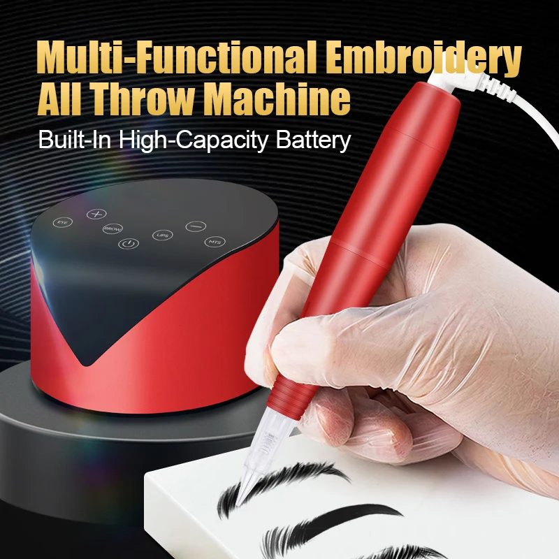 Wireless PMU Machine Microblading Strong Tattoo Gun for Eyeliner Eyebrows and Lips Micropigment Permanent Makeup