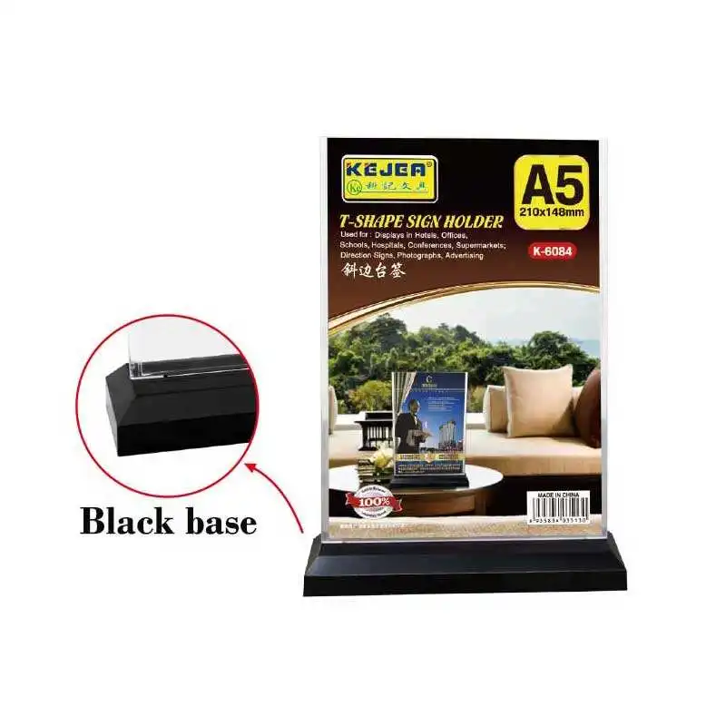 plastic card stand Movable ps Acrylic table card Portable OEM Combined Desktop paper display stand for kindergarten or reception