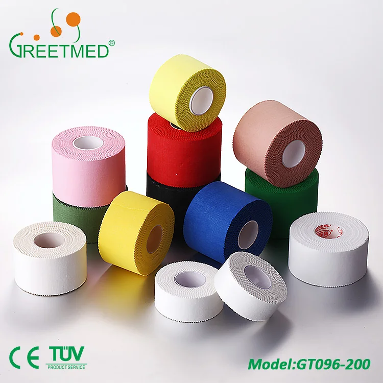 Zinc Oxide Red White Waterproof Roll Therapy Adhesive Medical Athletic Body Muscle Strapping Rigid Kinesiology Sports Tape