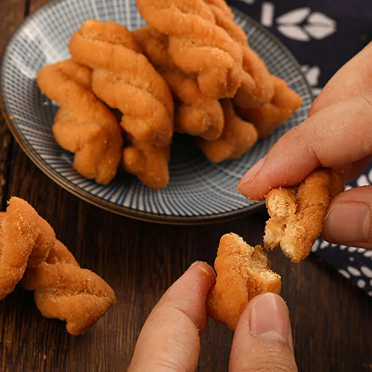 wholesale sweet snacks Sugar-free  Dough Twist Traditional Chinese pastry Twisted Cracker twisted pastry biscuits