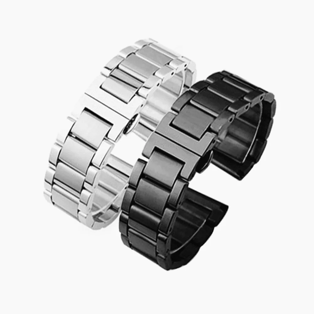 Hot product premium all brushed surface stainless steel quick release watch bracelet for smart watch band