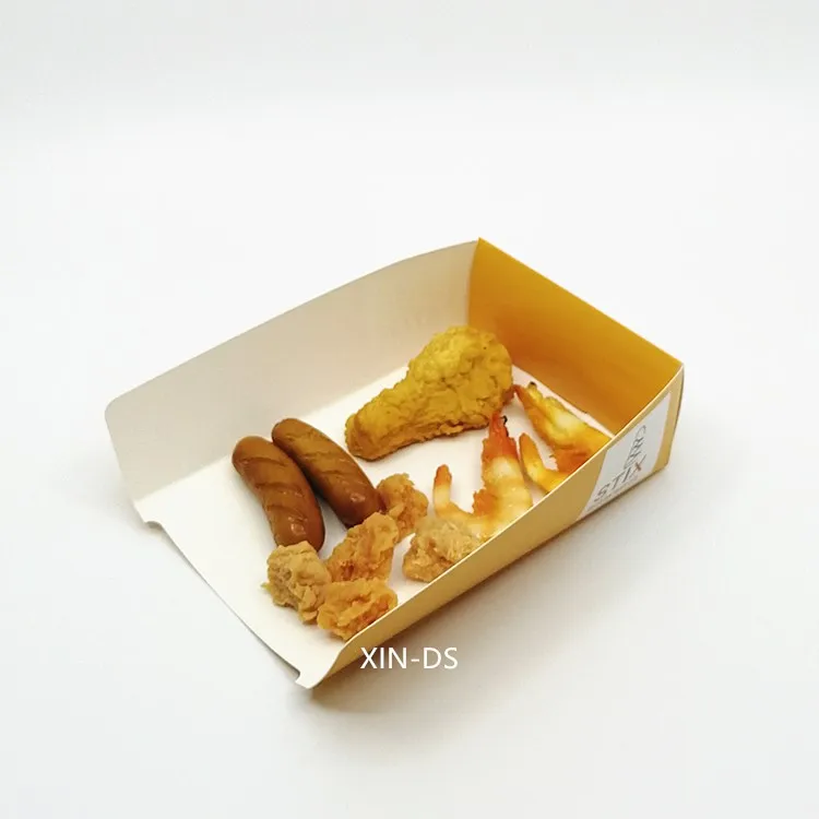 Custom lolly waffle stick box ice cream bubble waffle paper tray donut pack