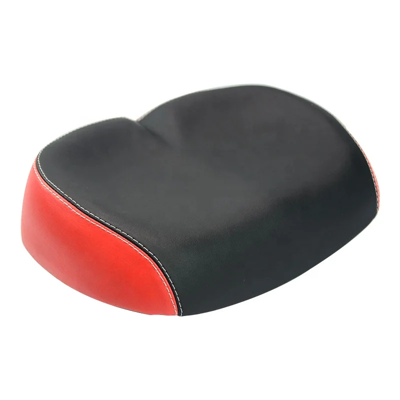 Guaranteed Red Bicycle Seat Road MTB Bike Saddle Comfortable Soft Wide Large Bicycle Saddle Cover Soft Cycling Cushion Pad