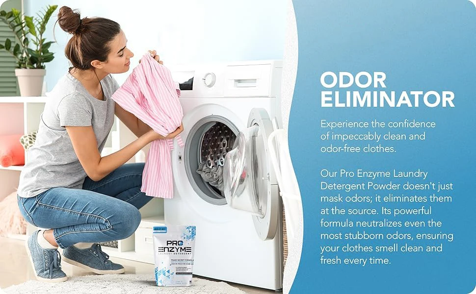 Non-Irritating Professional Strength Natural Active Active Enzymes Powerful Sweat Odor Stain Clothing Washing Powder Detergent