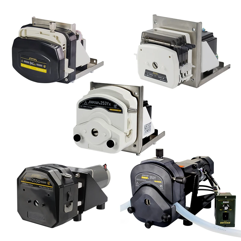 JIHPUMP All Series Large Flow 110v 220v Small Mini Micro  Peristaltic Pump for Water Liquid Dosing Transfer Price