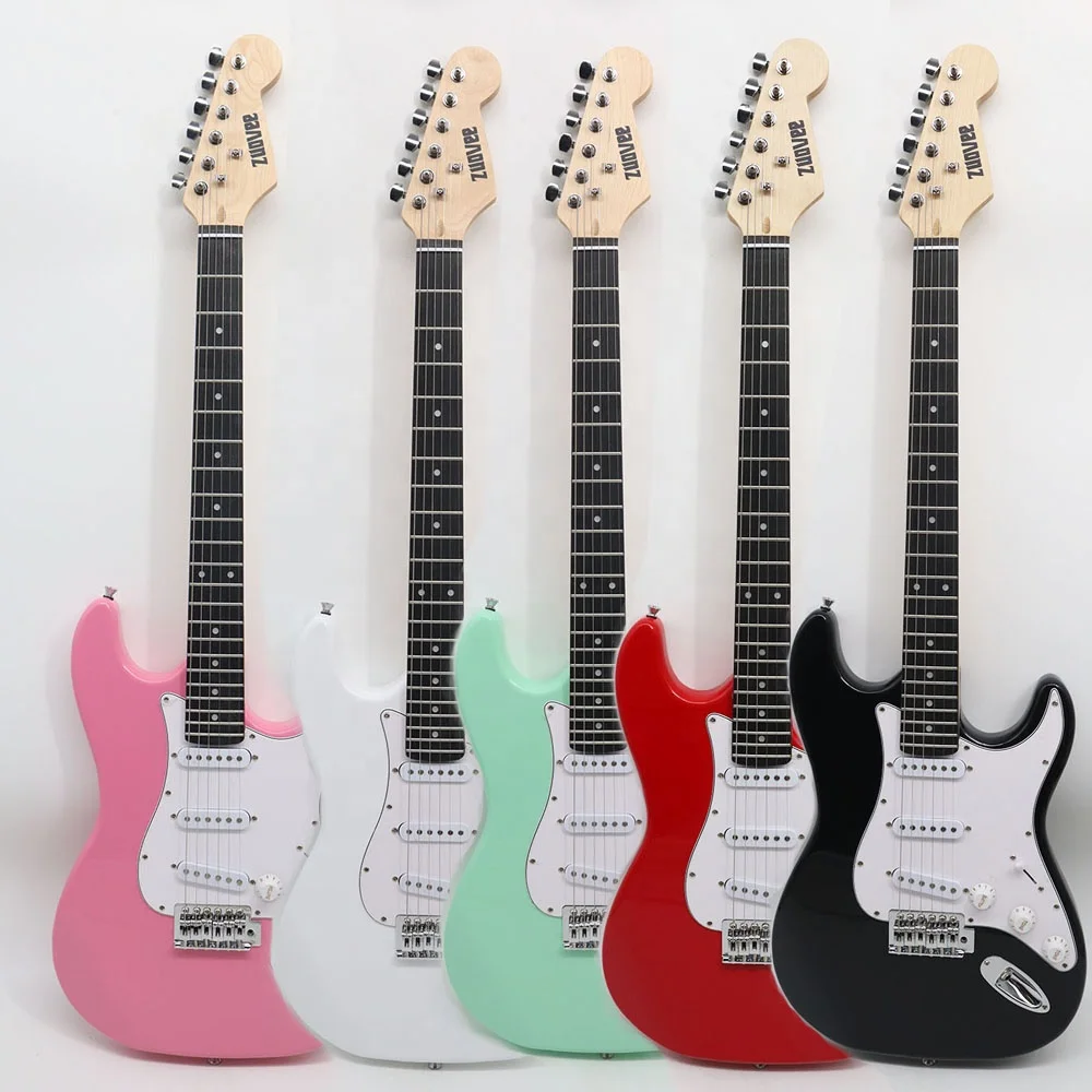 Solo Electric Guitar Manufacture 22 Frets SSS Passive Pickup Custom Logo Basswood Body Lead Electronic Guitar