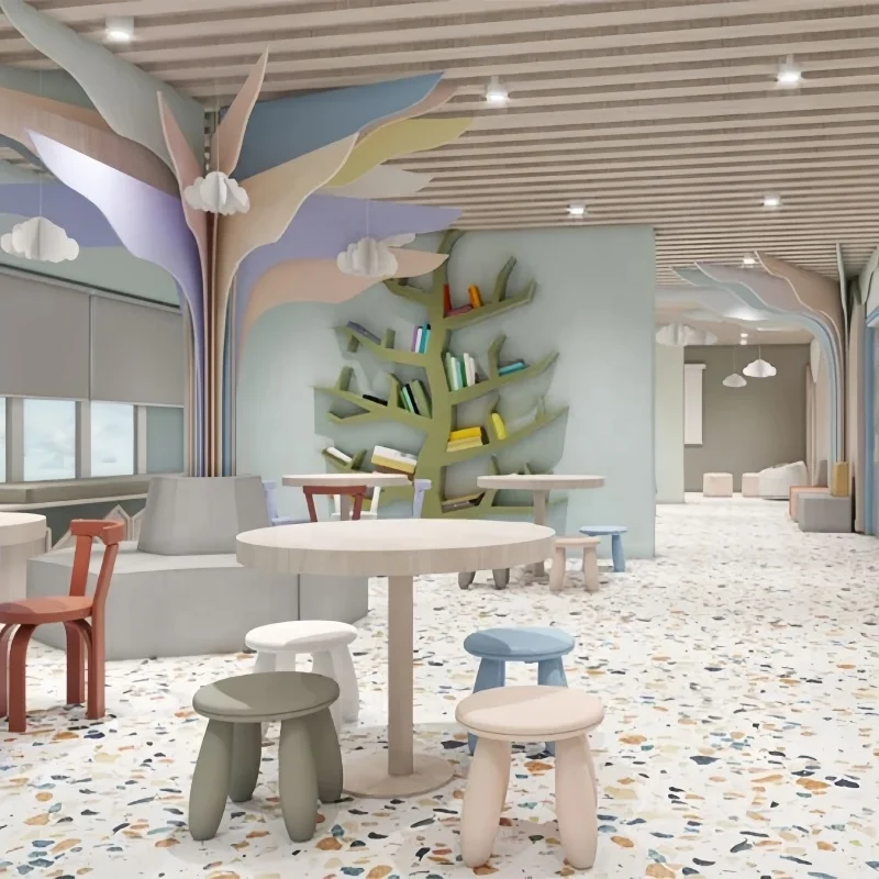 Wear-resistant Antibacterial 2mm Thickness PVC Vinyl Sheet Homogeneous Flooring for Hospital School Hotel