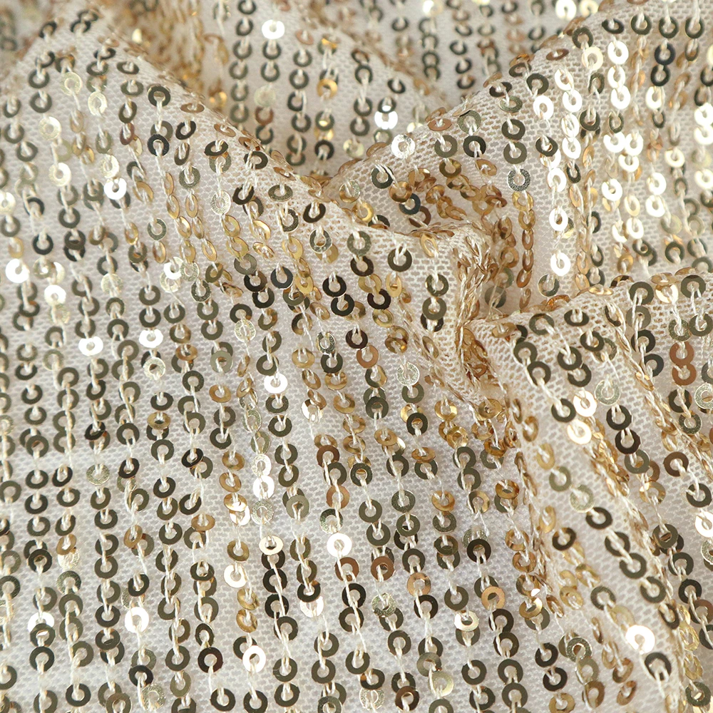 Multi color textiles fabric mesh sequin Clothing fabrics for dress and peaty wear