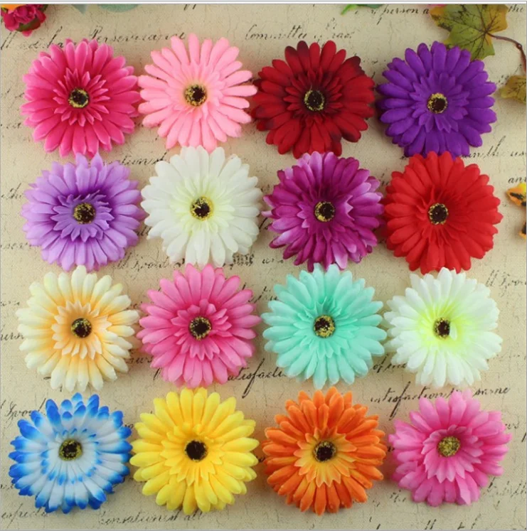 high quality silk gerbera daisy flower heads artificial flower heads