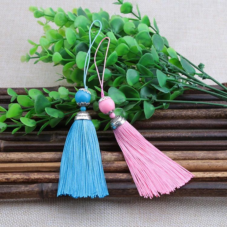 Hanging rope beaded tassel tassel box decoration pendant bookmark hanging tassel ancient costume Hanfu pressing lapel