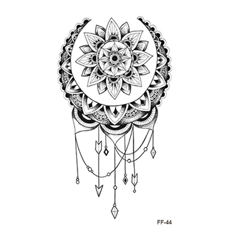 FF 041-080 Temporary Intim Tattoo Sticker Black Semi Permanent Tattoo Sticker For Man Body Arm