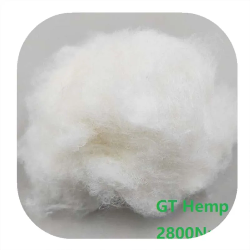 Sustainable 2800nm degummed and bleached hemp natural fiber for spinning