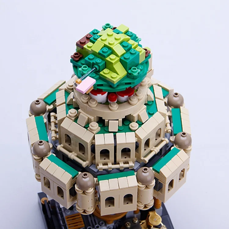 Hot sell XB-05001unique rotate sky castle model creative toys DIY building block bricks compatible Mould kingu block toys toddle