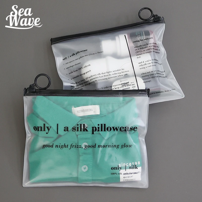 Waterproof PVC Frosted Zipper Bag LOGO Customization Pencil Case Travel Cosmetic Bag