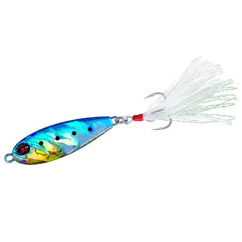 Luminous Metal Jigging Fishing Lure Quick Sinking Spoon Lure Freshwater Fish Crucian Carp 100g Saltwater River Tungsten Iron