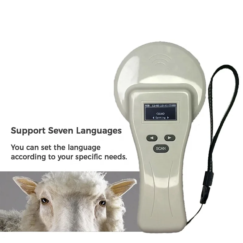  CMRFID RFID Animal Pet Microchip Reader Scanner animal glass tube reader handheld with magnifying
