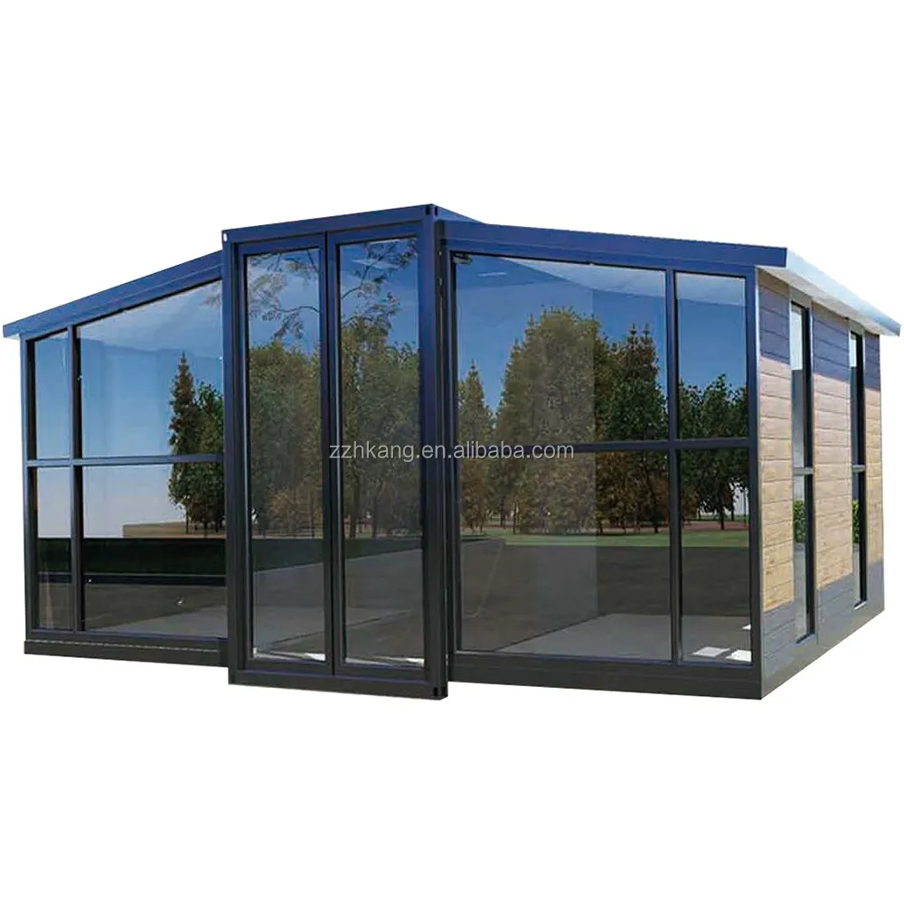 Customized 20FT Two Bedrooms Prefabricated Foldable Homes Villa Office Hotel Prefab Expandable Container House With Bathroom