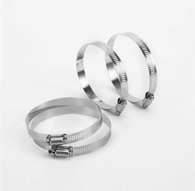 High Quality 201/304 Stainless Steel Hoop Hose Clamp Aluminium Pipe Clamp with Zinc Finish OEM Customizable for American Cars