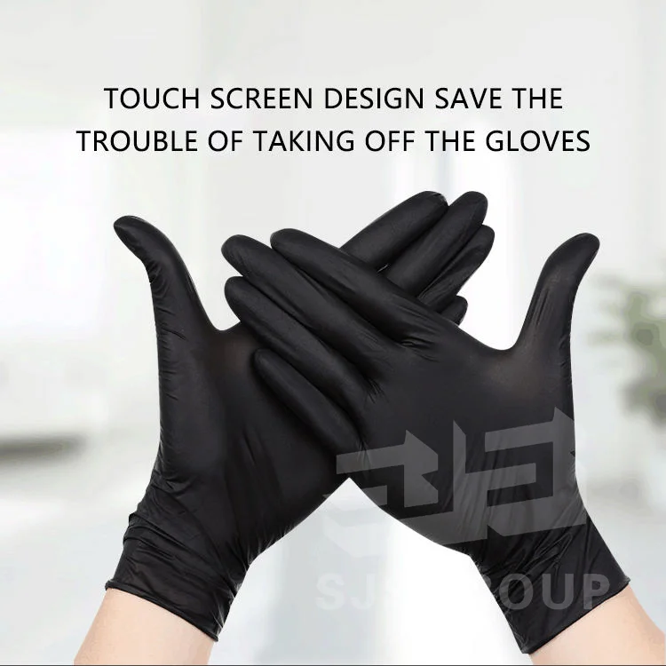 100 Pcs Industrial work gloves Safety Examination Tattoo Gloves Nitrile Powder Free Touch Screen Vinyl Nitrile Gloves