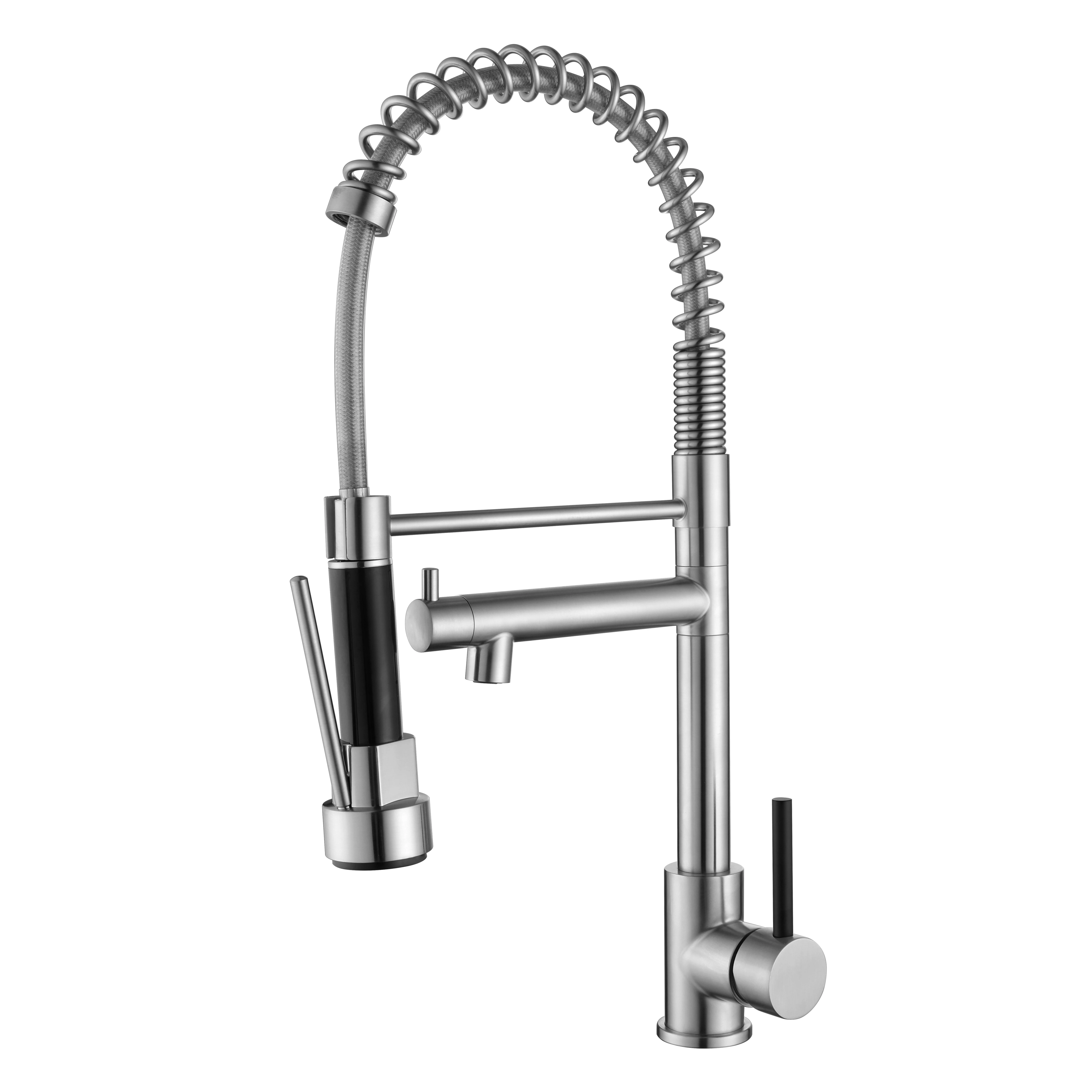 Stainless steel kitchen mixer tap pull-out spray compact tap household
