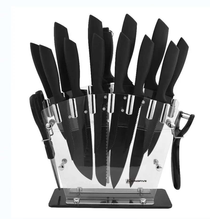 Sharp Knife Set Kitchen Knives Home Kitchen Accessory Black and Modern