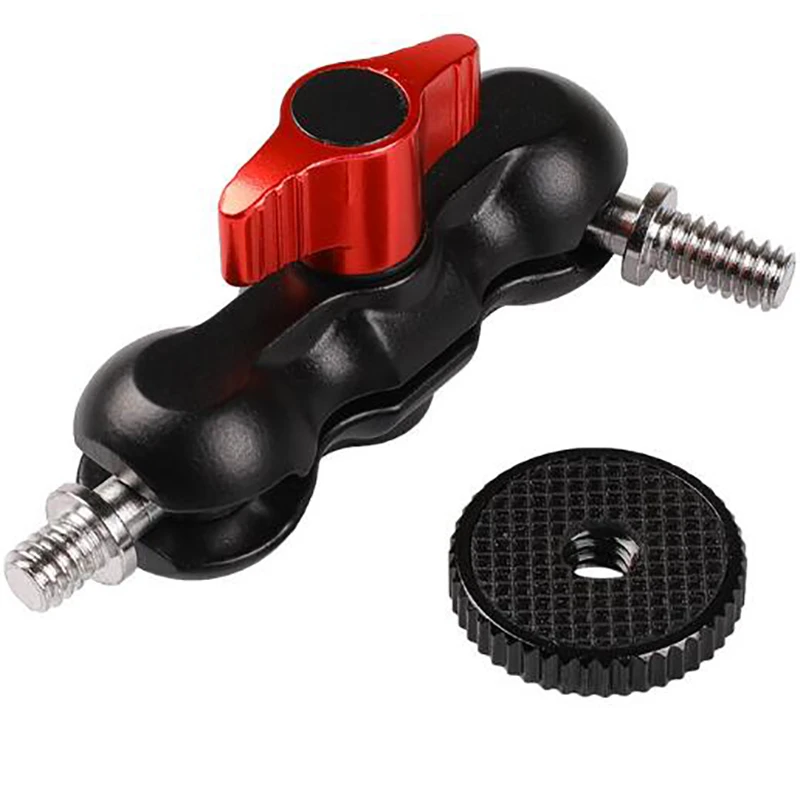 Universal Monitor Bracket Magic Arm 1/4 inch Dual Ball Head Clamp Clip Adapter for Phone Light Photo Studio Accessory