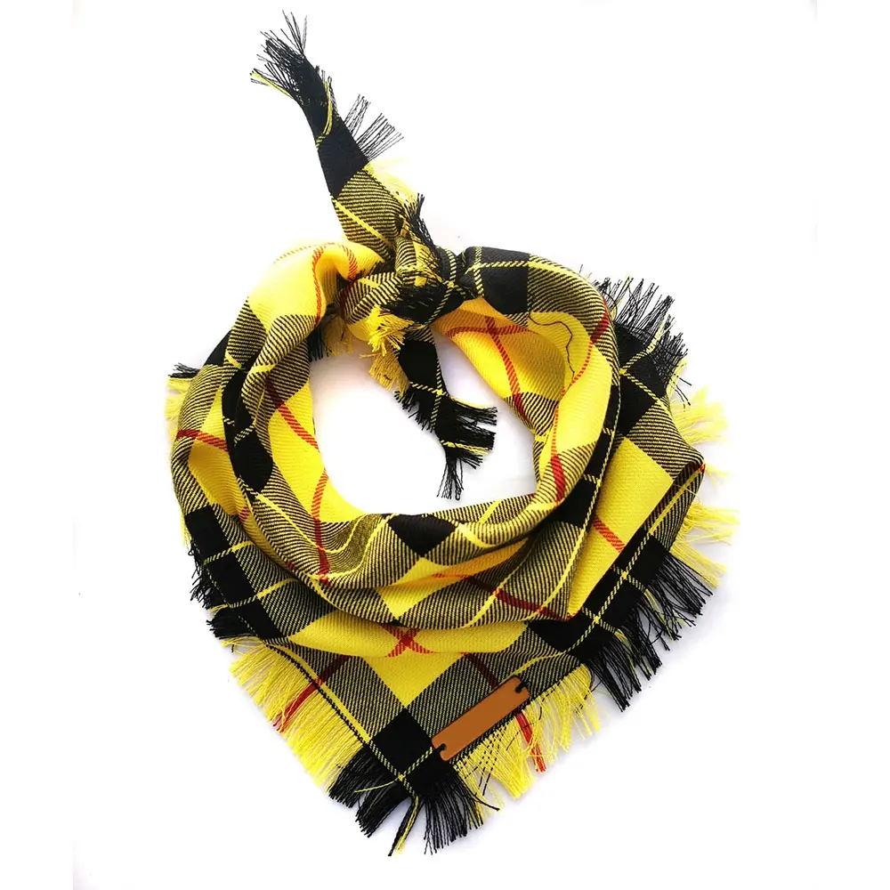 Large Pet Scarf Pet Bandana For Dog Cotton Plaid Washable bow Ties Collar Cat Dog Scarf Accessories